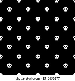 Skull seamless pattern. Vector illustration.