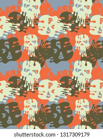 Skull seamless pattern.Vector illustration.