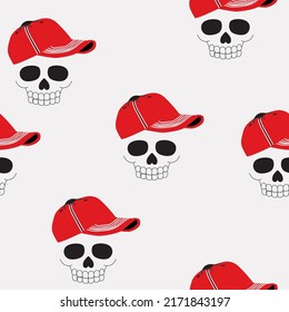 Skull seamless repeat all over pattern