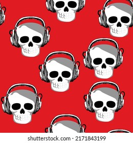 Skull seamless repeat all over pattern