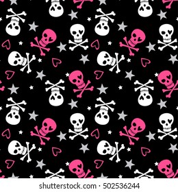 Skull Seamless Repeat Pattern Wallpaper, t-shirt, brand, apparel, background, label, cover
