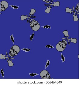 Skull Seamless Repeat Pattern Wallpaper, t-shirt, brand, apparel, background, label, cover
