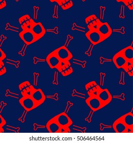 Skull Seamless Repeat Pattern Wallpaper, t-shirt, brand, apparel, background, label, cover