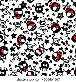 Skull Seamless Repeat Pattern Wallpaper, t-shirt, brand, apparel, background, label, cover