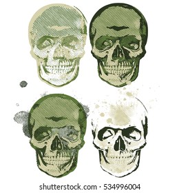 Skull Seamless Repeat Pattern Wallpaper, t-shirt, brand, apparel, background, label, cover
