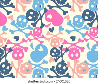 Skull seamless vector
