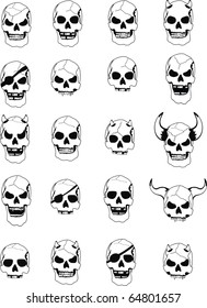 Skull Set Pack Vector Format Very Stock Vector (Royalty Free) 64801657 ...