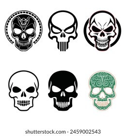 Skull set (use in sticker, logo, and various types and others)