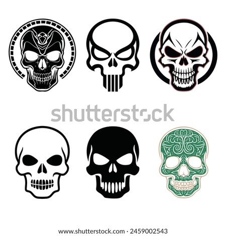 Skull set (use in sticker, logo, and various types and others)