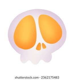 skull shape element for halloween