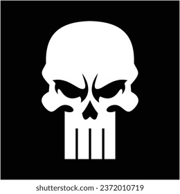 Skull and shield vector illustration