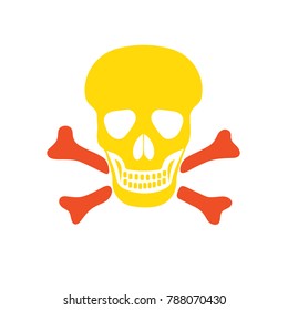 skull sign - Attention danger, death illustration