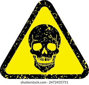 The skull sign isolated on white background