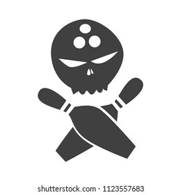 skull sign on a white background vector art