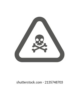 skull sign on white background