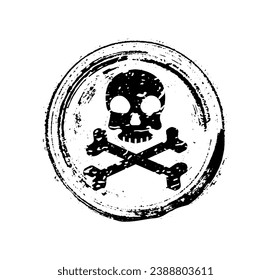 signo de cráneo en fondo blanco