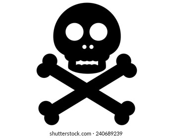 Skull Silhouette Stock Vector (Royalty Free) 240689239 | Shutterstock