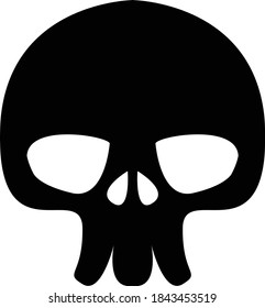 Skull silhouette black and white vector
