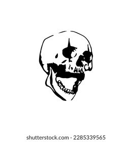 skull silhouette illustration vector concept