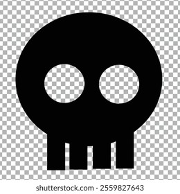 skull silhouette vector black color illustration