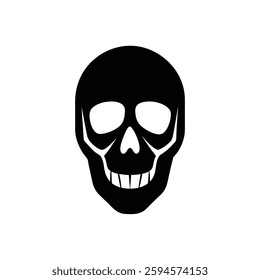 Skull Silhouette Vector icon illustration.