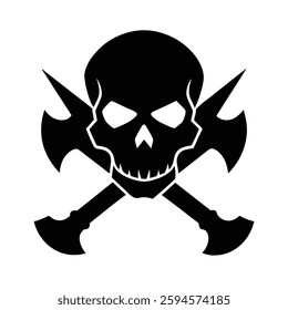 Skull Silhouette Vector icon illustration.