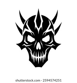 Skull Silhouette Vector icon illustration.