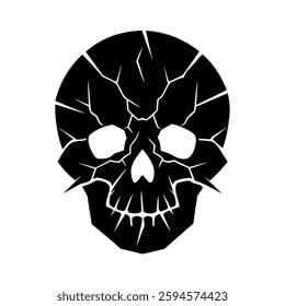 Skull Silhouette Vector icon illustration.