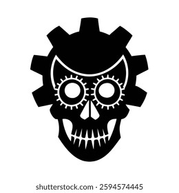 Skull Silhouette Vector icon illustration.