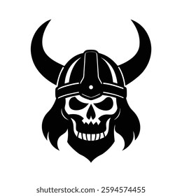 Skull Silhouette Vector icon illustration.