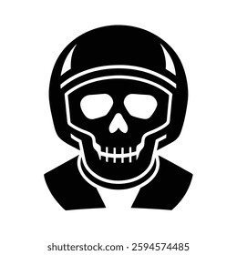 Skull Silhouette Vector icon illustration.