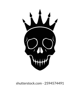 Skull Silhouette Vector icon illustration.