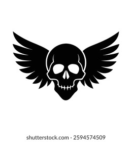 Skull Silhouette Vector icon illustration.