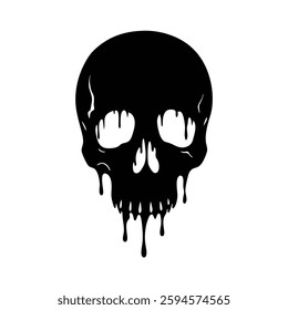 Skull Silhouette Vector icon illustration.