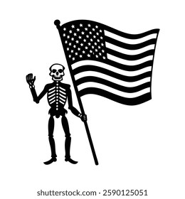 Skull Silhouette vector iconic element.