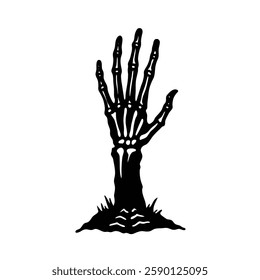 Skull Silhouette vector iconic element.
