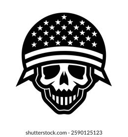 Skull Silhouette vector iconic element.