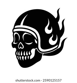 Skull Silhouette vector iconic element.