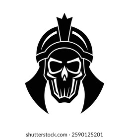 Skull Silhouette vector iconic element.