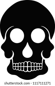 Skull silhouette vector illustration