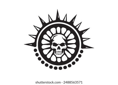 skull silhouette victor art illustration