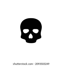 Skull simple flat icon vector illustration