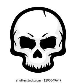 Skull simple vector art
