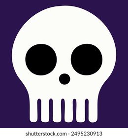 Skull simple vector icon. danger illustration sign. poison symbol or logo.