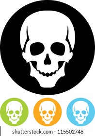 Skull - Simple vector icon isolated on white