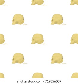 Skull single icon in cartoon style.Skull, vector symbol stock illustration web.