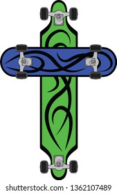 skull, skate, cross