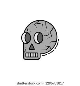 skull, skeleton, anatomy, bone, head icon. Element of history color icon for mobile concept and web apps. Color skull, skeleton, anatomy, bone, head icon can be used for web