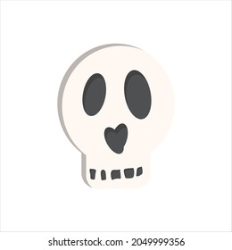 Skull, Skeleton head, bone Icon vector Line on white background image for web, presentation, logo, Icon Symbol. 
