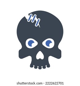 Skull skeleton icon, Vector graphics